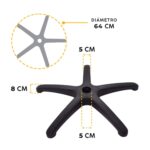 Base Nylon Para Silla Giratoria De 64cm - Imagen 4