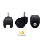 Juego x5 Rueda Para Silla En Nylon 50mm - Imagen 2