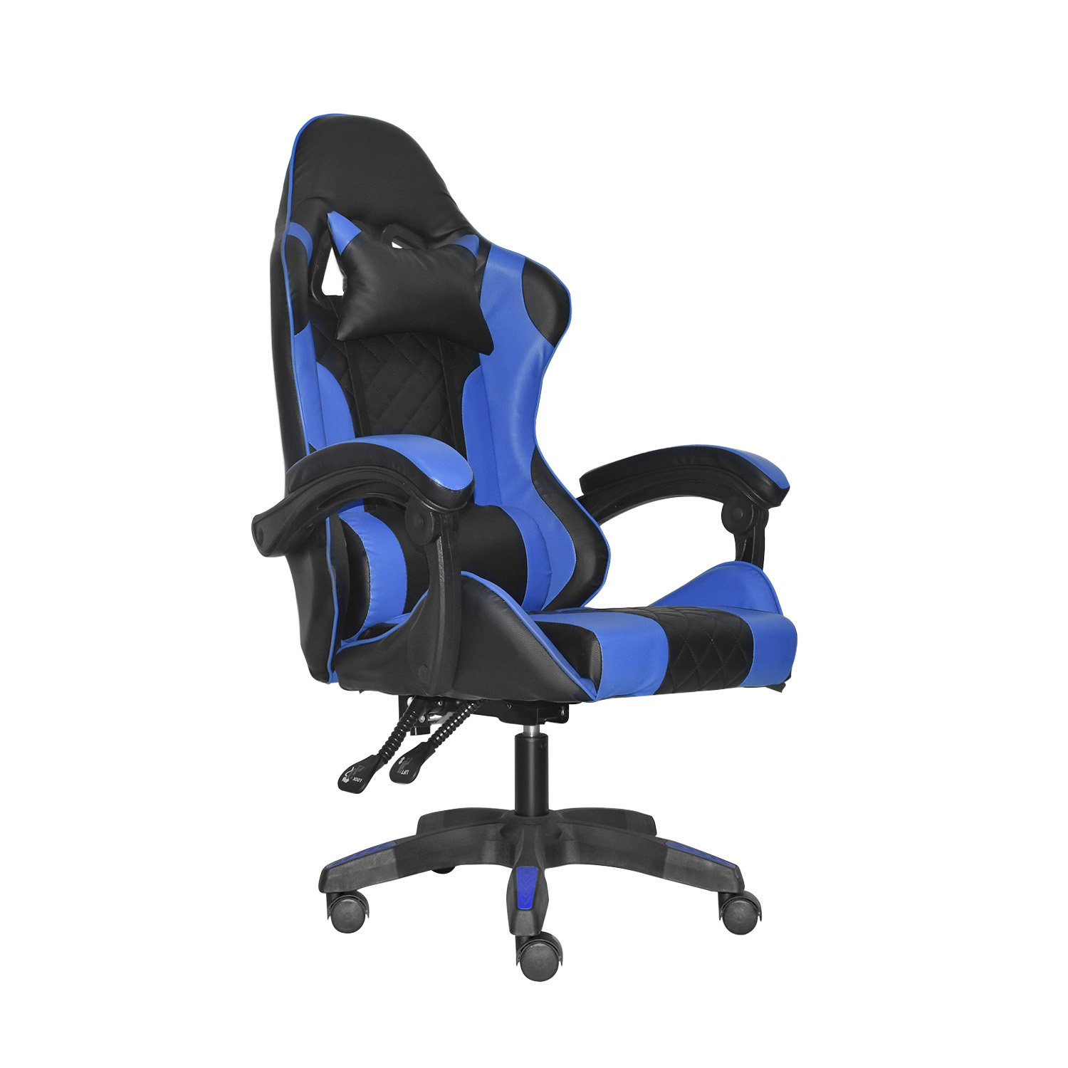 2-BYD-PRESIDENTE-NEGRO AZUL-PU-FCD Silla Gamer BYD - Imagen 1