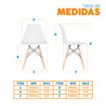 Set X 3 Silla Diseño Eames - Imagen 4