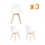 Set X 3 Silla de diseño Ema Tpz