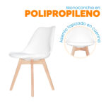 Set X 3 Silla de diseño Ema Tpz - Imagen 2