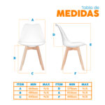 Set X 3 Silla de diseño Ema Tpz - Imagen 4